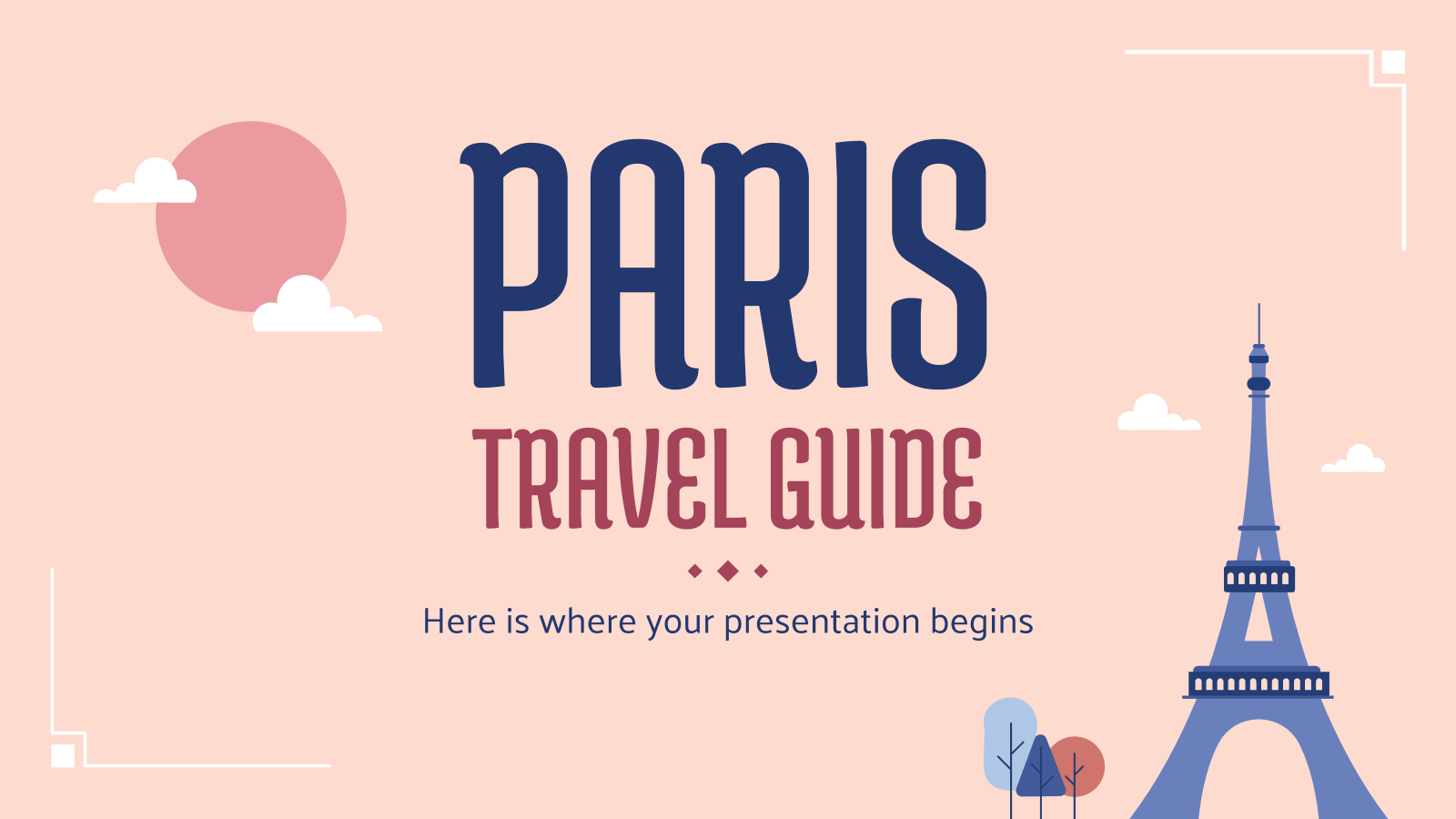 旅游指南：巴黎PowerPoint模板